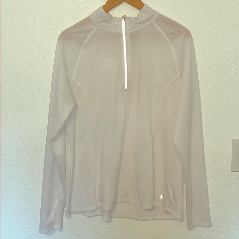 White long sleeve workout top